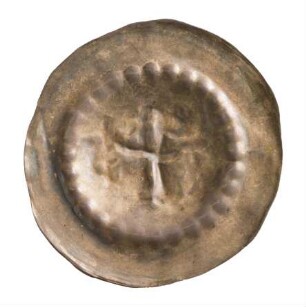 Münze, Pfennig, Brakteat, 2. Hälfte 13. Jh.