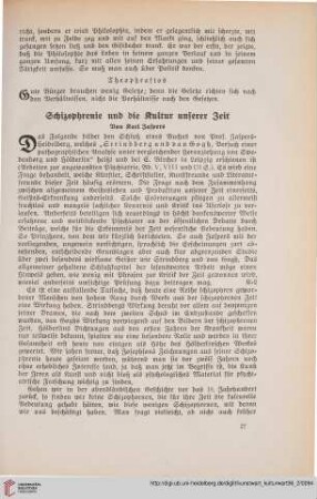 36: Schizophrenie und die Kultur unserer Zeit
