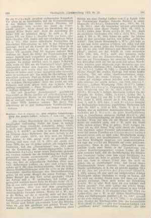 585-588 [Rezension] Walter, Johannes von, Der religiöse Entwicklungsgang des jungen Luther