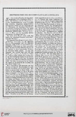 Eröffnungsfeier der Münchner Glaspalast-Ausstellung