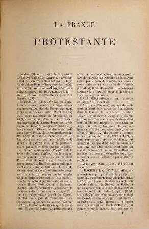 La France protestante, 5. [Daage - Dyze]