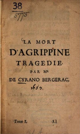 La Mort d'Agrippine : tragédie