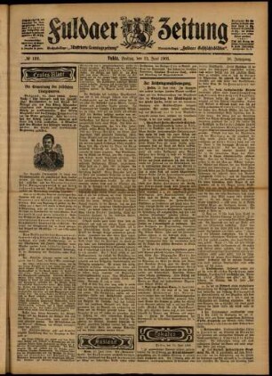 Erste Ausgabe vom Freitag, den 12. Juni 1903.