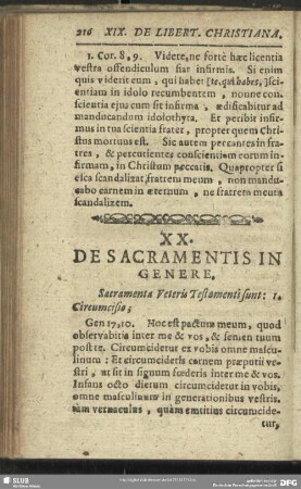 XX. De Sacramentis In Genere