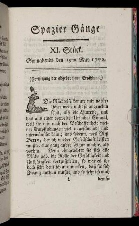 XI. Stück. Sonnabends den 19ten May 1772.