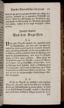 Zweytes Capitel. Von den Begriffen.