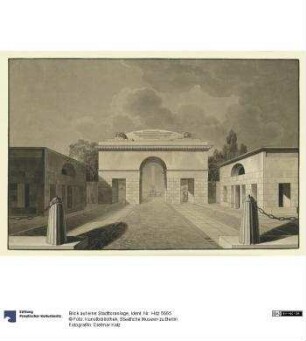 Blick auf eine Stadttoranlage