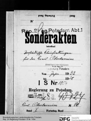 Kleinsiedlungen im Kreise Oberbarnim
