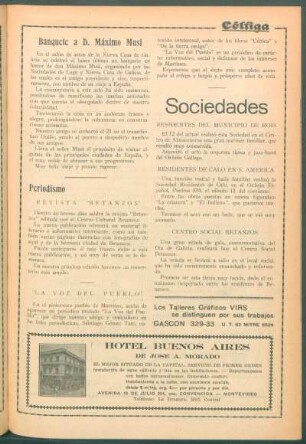Periodismo : Revista "Betanzos" [y] "La Voz del Pueblo"