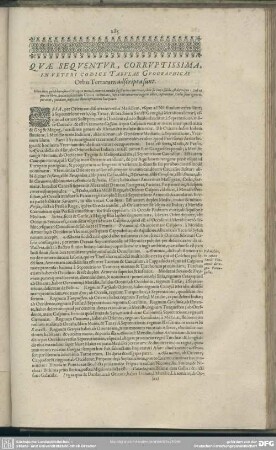 Quae Sequentur, Corruptissima, In Veteri Codice Tabulae Geographicae Orbis Terrarum adscripta sunt
