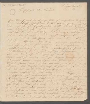 Brief an Wilhelm Speyer : 02.11.1821
