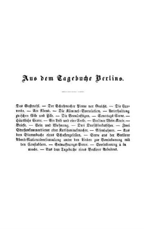 Aus dem Tagebuche Berlins