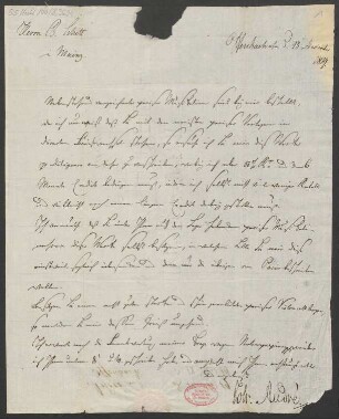 Brief an B. Schott's Söhne : 13.12.1819