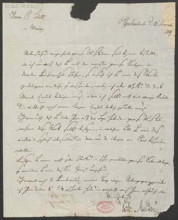 Brief an B. Schott's Söhne : 13.12.1819