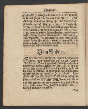 Vom Andern. [Der sichersten Lust]