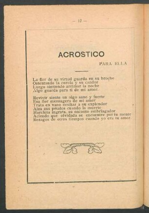 Acróstico : Para ella