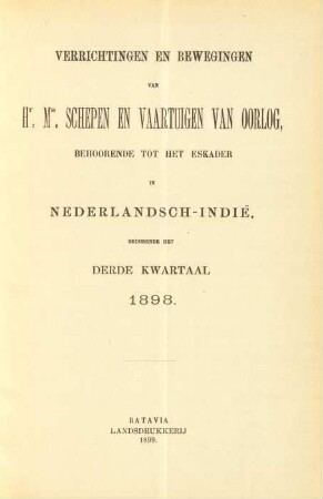 Derde kwartaal 1898