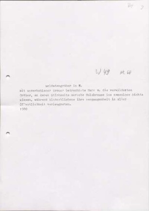 [W49]: Soldatengräber in W.
