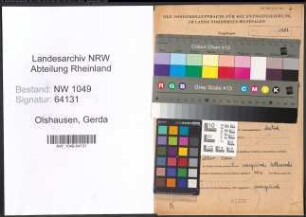 Entnazifizierung Gerda Olshausen , geb. 31.07.1902 ()