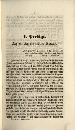 Festtags- und Gelegenheits-Predigten, 1