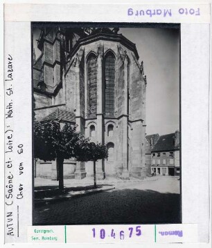 Autun: Kathedrale Saint-Lazare, Chor, Aussenansicht von Südosten