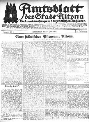 Nummer 28 : Sonnabend, den 12. Juli 1924