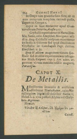 Caput X. De Metallis.