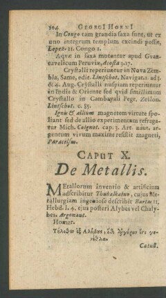 Caput X. De Metallis.