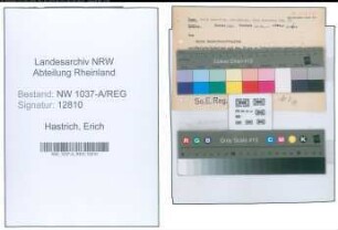 Entnazifizierung Erich Hastrich , geb. 06.05.1910 ()