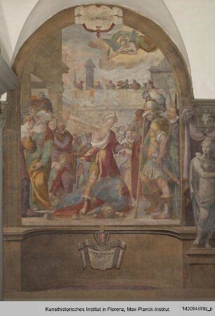 Zyklus mit Martyrien der Apostel und Tugendallegorien : Martyrium des Heiligen Matthias