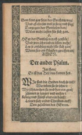 Der ander Psalm.