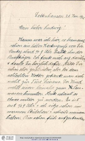 Brief vom 21.01.1921