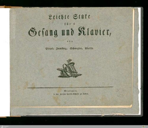 Leichte Stüke für's Gesang und Klavier
