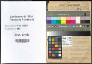 Entnazifizierung Emilie Beck , geb. 10.11.1903 ()