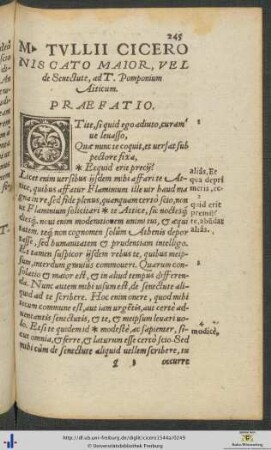 Marci Tullii Ciceronis Cato Maior Vel de Senectute
