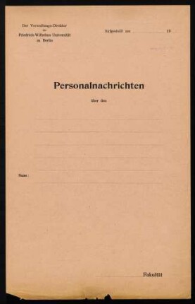 Personalnachrichten