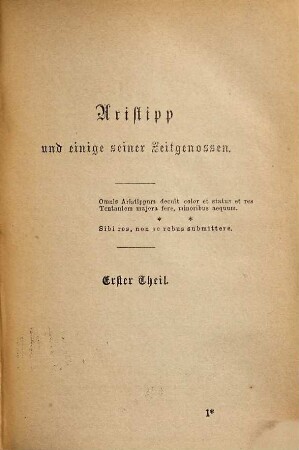 Wieland's Werke, 25. Aristipp ; 1