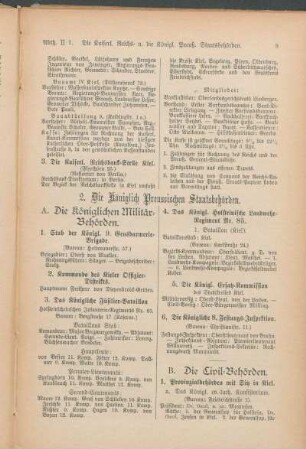2. Die Königlich Preussischen Staatsbehörden.