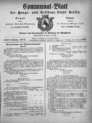 1865,32: No. 32, 6. August 1865