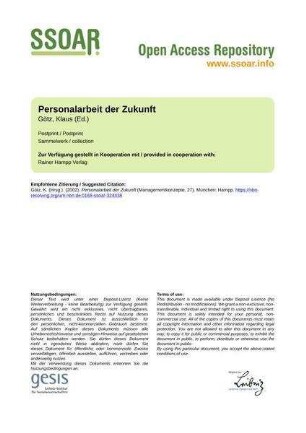 Personalarbeit der Zukunft