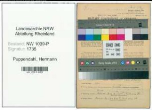Entnazifizierung Hermann Puppendahl , geb. 13.04.1910 (Angestellter)