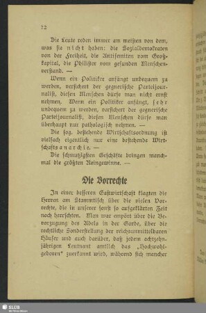 Die Vorrechte