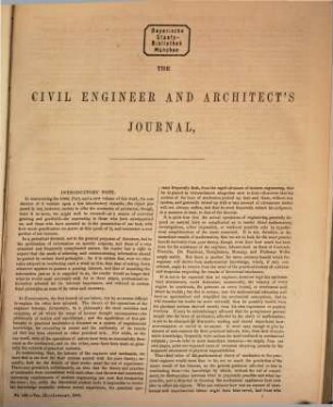 The Civil engineer & [and] architect's journal. 9. 1846