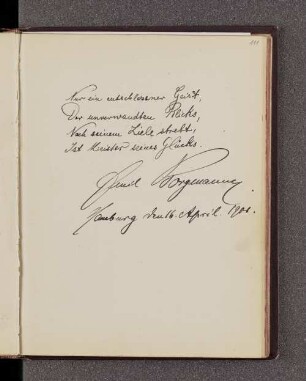 Emil Borgmann. – Hamburg, 16.04.1901