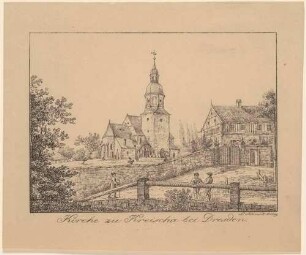 Die Kirche in Kreischa bei Dresden von Norden