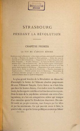 Strasbourg pendant la révolution