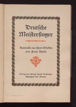 Kranz-Einfassung und Alte Schwabacher