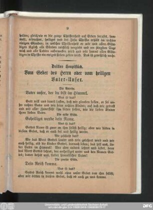 Drittes Hauptstück. Vom Gebet des Herrn oder vom heiligen Vater-Unser.
