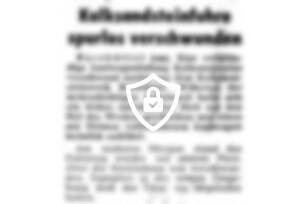 Kalksandsteinfuhre spurlos verschwunden