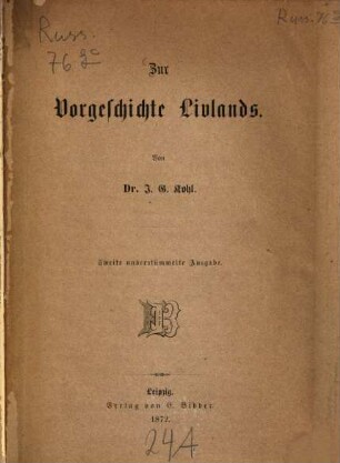 Zur Vorgeschichte Livlands
